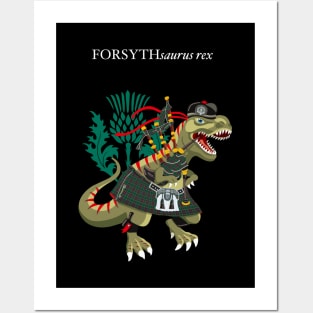 Clanosaurus Rex FORSYTHsaurus rex Plaid Forsyth Scotland Ireland Family Tartan Posters and Art